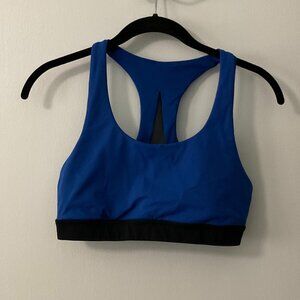 Lululemon Invigorate Sports Bra Jet Stream Black Racerback Athletic Size 6